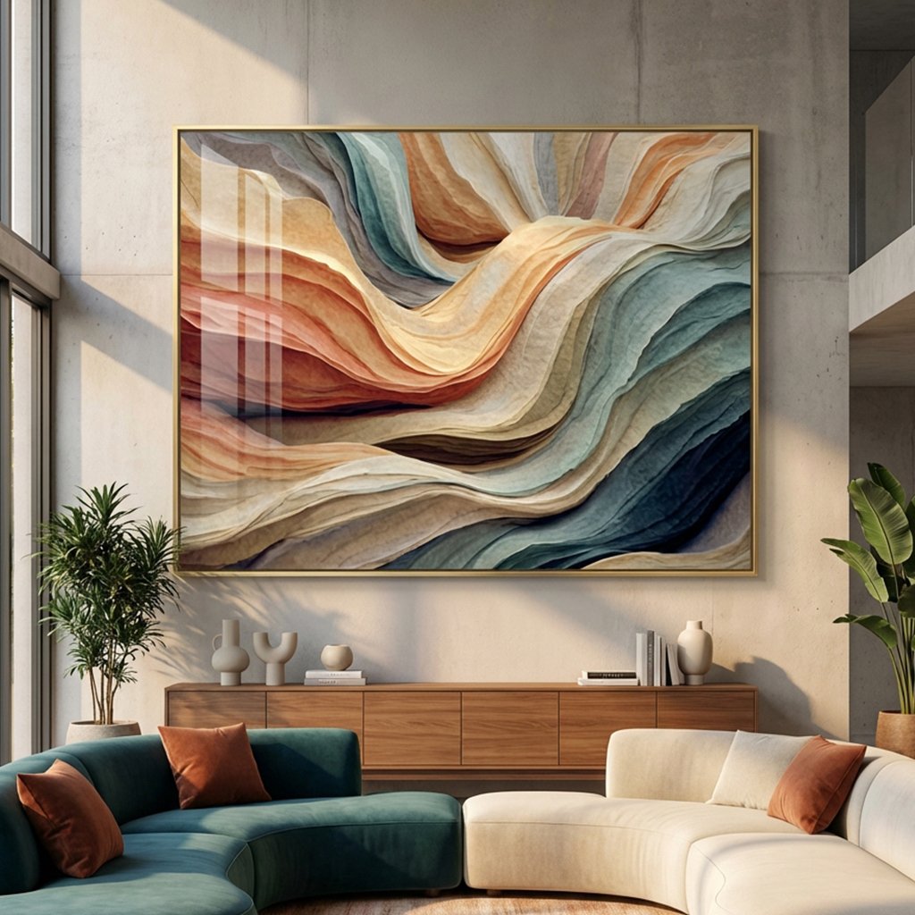 Quadro Abstrato Ondas Do Ébano
