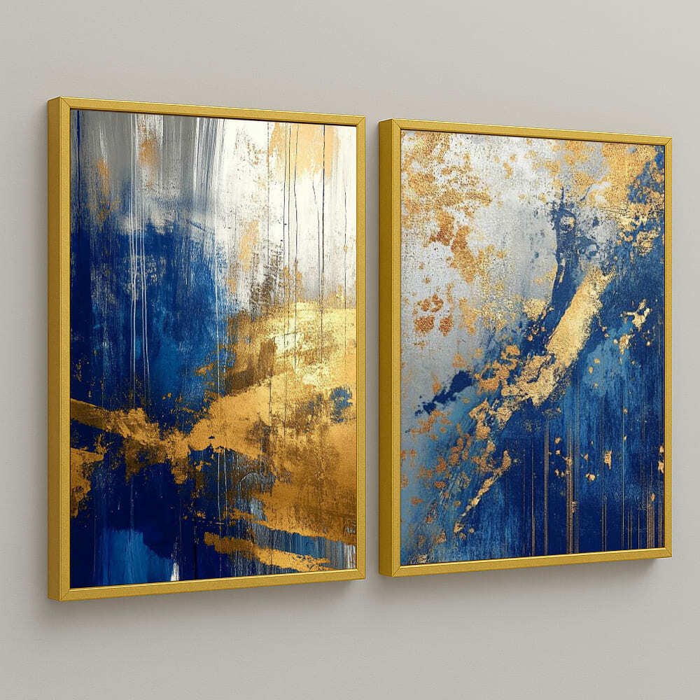 Quadro Duo Azul Infinito