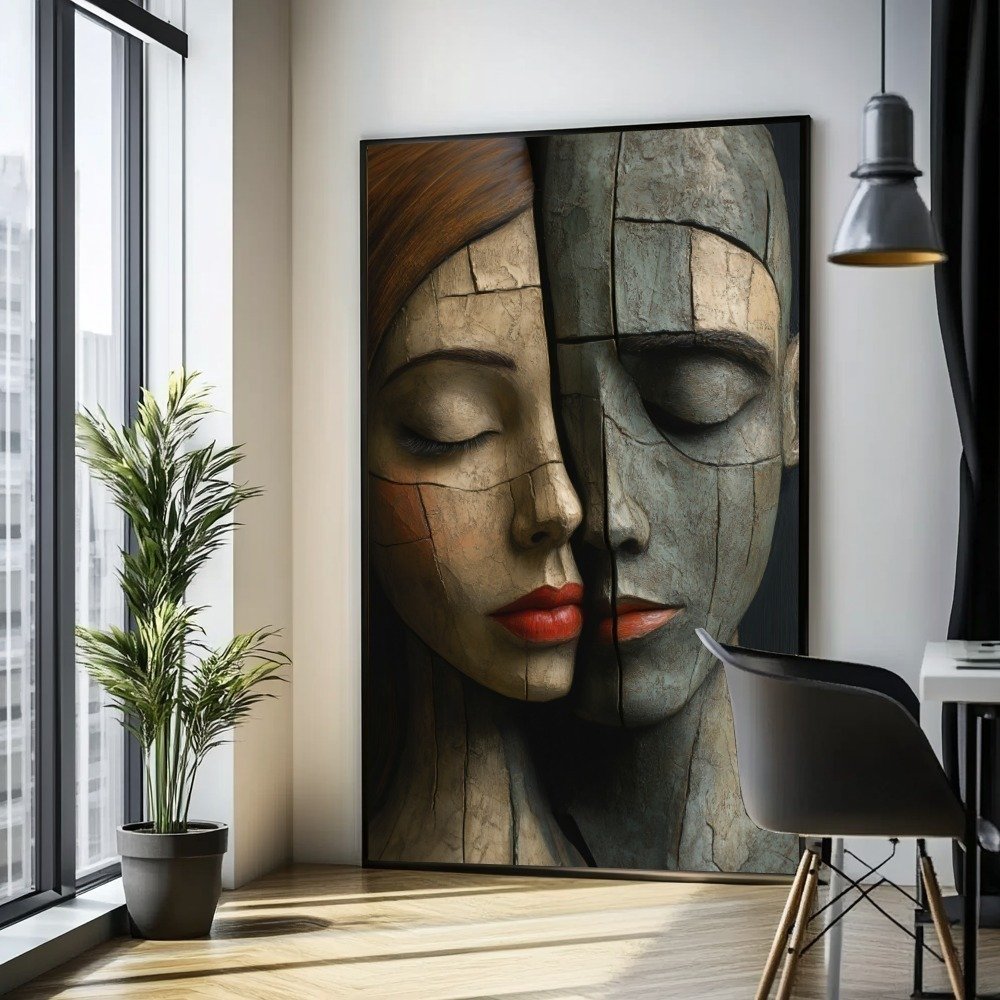 Quadro Modelo Escultura Casal
