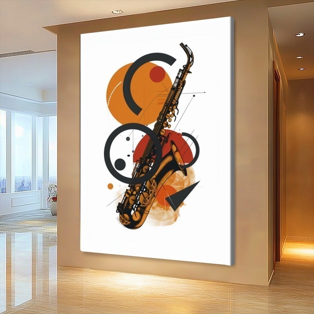 Quadro Saxofone Pintura