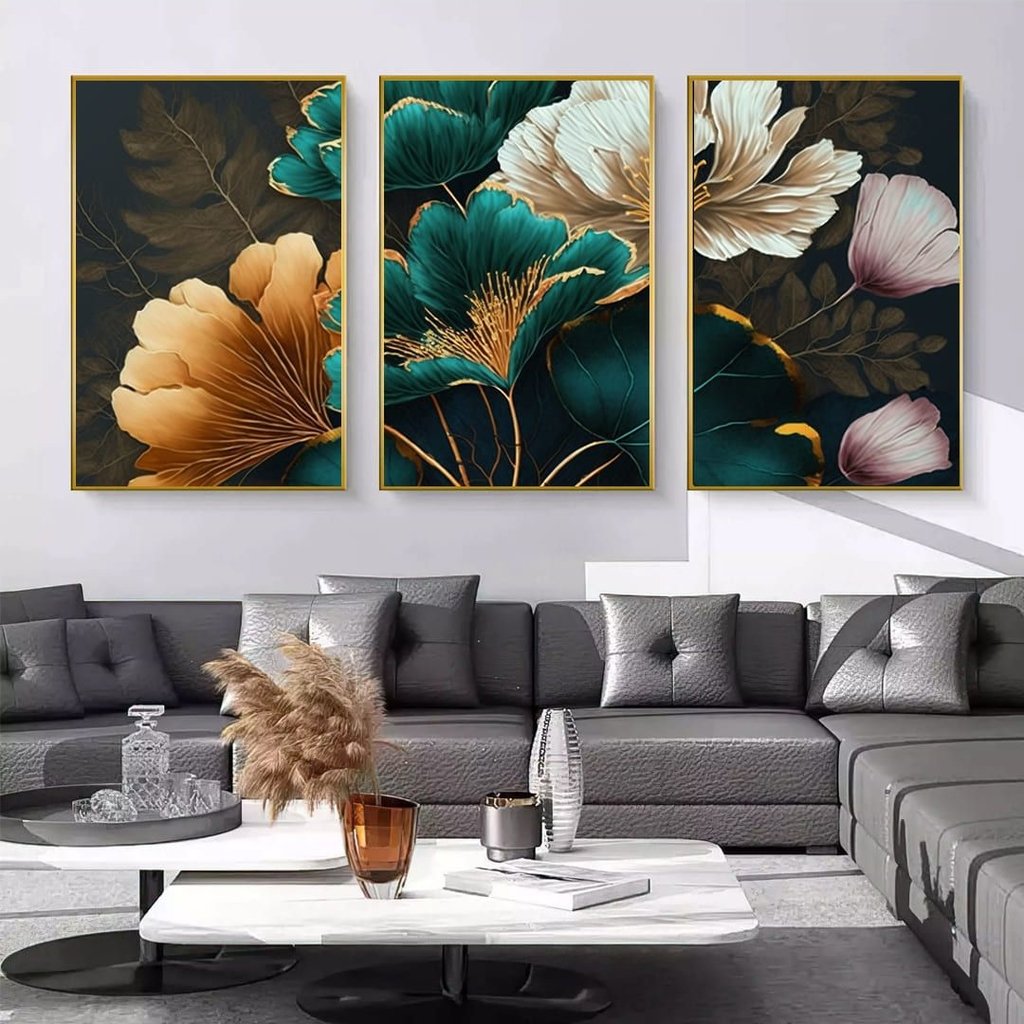 Quadros Trio Floral Charming